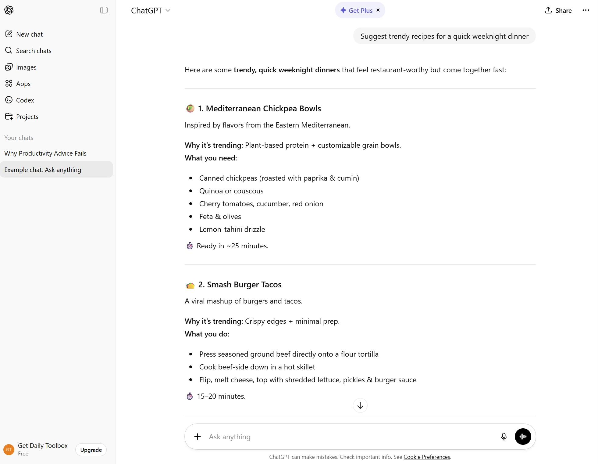 ChatGPT interface showing the GPT-5.2 model selector with Instant, Thinking, and Pro options