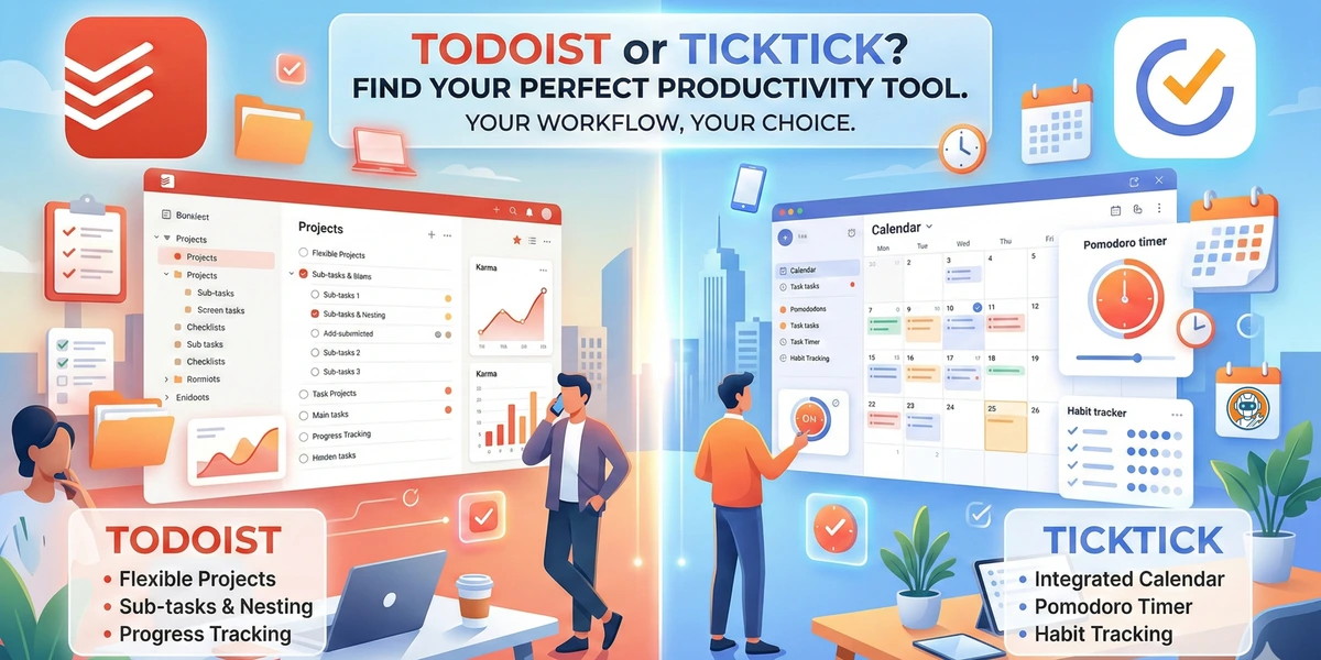 Todoist vs TickTick 2026: $48/yr vs $36/yr — One Has AI, One Has Everything Else